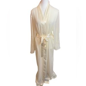 Bridal ivory robe super sexy classsy w sequins embroidery on flowy sleeves L